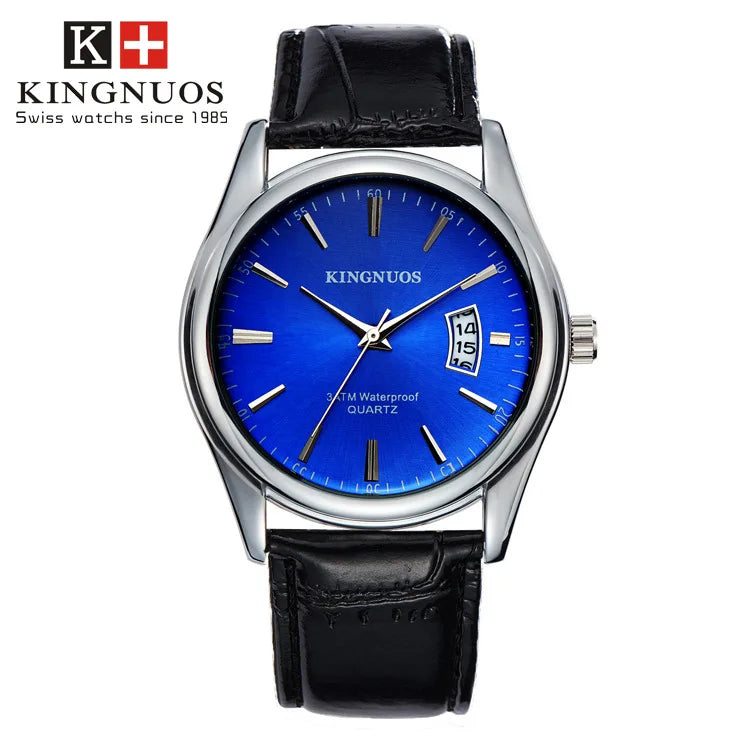 Men Wristwatches  Wrist Watch Men's Top Brand Luxury Business Male Clock Date Quartz-Watch Leather Relogio Masculino Hodinky