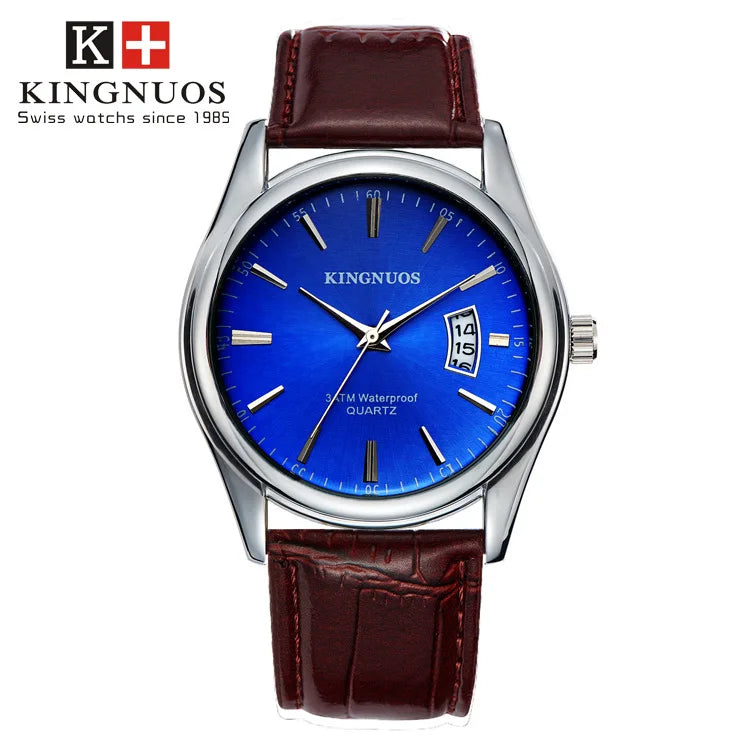 Men Wristwatches  Wrist Watch Men's Top Brand Luxury Business Male Clock Date Quartz-Watch Leather Relogio Masculino Hodinky