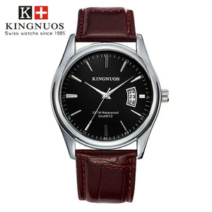 Men Wristwatches  Wrist Watch Men's Top Brand Luxury Business Male Clock Date Quartz-Watch Leather Relogio Masculino Hodinky