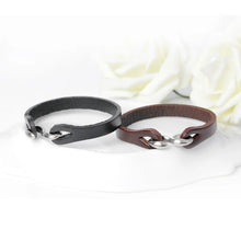 Load image into Gallery viewer, TYO New Fashion Novelty Hook Genuine Leather Bracelet Brand Vintage DIY Bandage Charm Friendship Bangles for Men Women.
