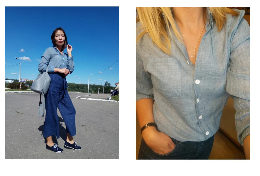 Chemisier Femme Womens Tops Fashion Summer Linen White Shirt Women Long Sleeve Blouse Korean Woman Clothes Roupas Femininas