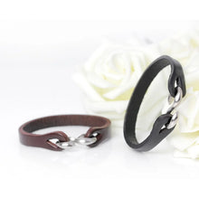 Load image into Gallery viewer, TYO New Fashion Novelty Hook Genuine Leather Bracelet Brand Vintage DIY Bandage Charm Friendship Bangles for Men Women.
