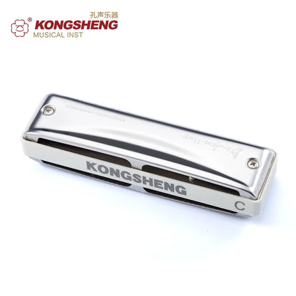 KONGSHENG harmonica 10 holes Diatonic mouth organ Key of C/D/E/F/G/A/Bb Musical Profession Instrument Blues harp for Beginner