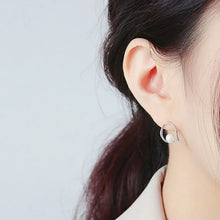 Load image into Gallery viewer, 925 Sterling Silver Earrings For Women Trendy Simple Circle Handmade Earring Jewelry Prevent Allergy Party Accessories
