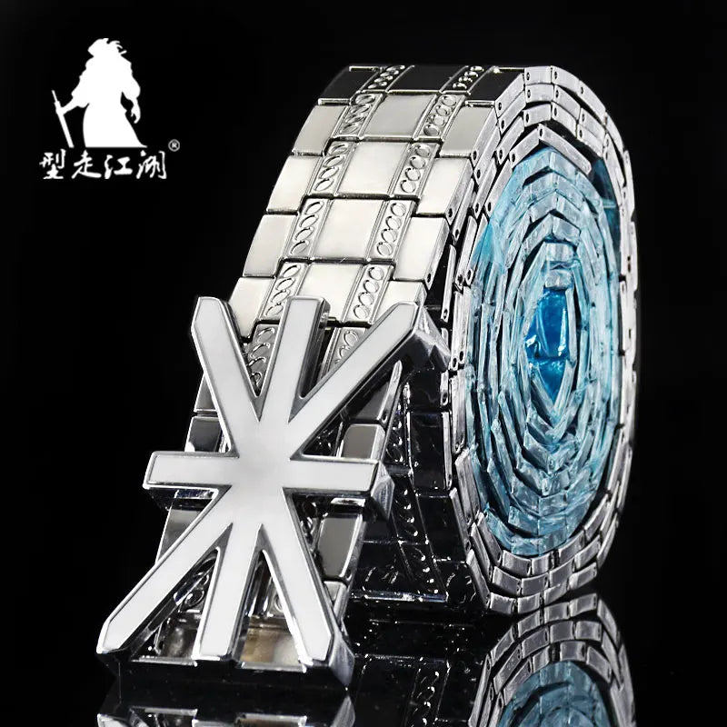 Mens belts Stainless steel Belt metal waistband goth Punk style luxury designer Panther Buckle Strap self-defense Belt male