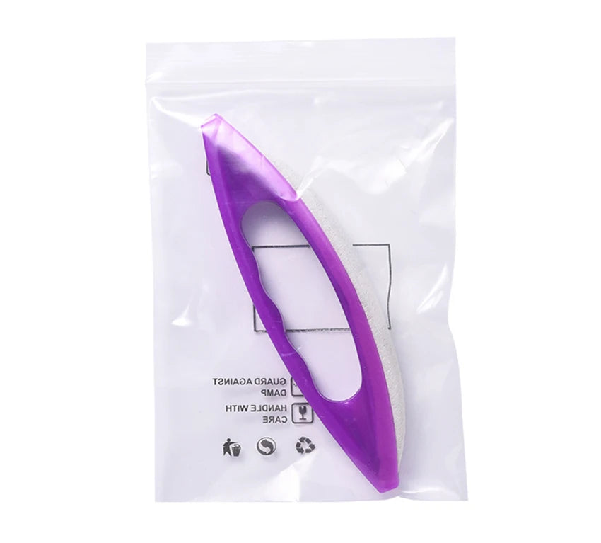 Nail Files Nail Buffers with Purple Sheep Leather, Nail File Polisher for Natural Nails, Pedicure Manicure Care Tool