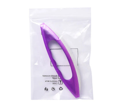 Nail Files Nail Buffers with Purple Sheep Leather, Nail File Polisher for Natural Nails, Pedicure Manicure Care Tool