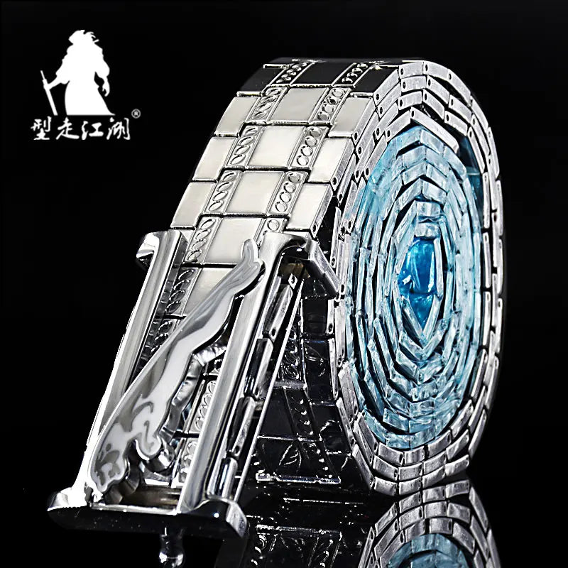 Mens belts Stainless steel Belt metal waistband goth Punk style luxury designer Panther Buckle Strap self-defense Belt male