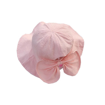 Princess Baby Hat for Girls Big Bow Summer Kids Bucket Hats Wide Brim Travel Baby Sun Cap Infant Accessories 1-3Y