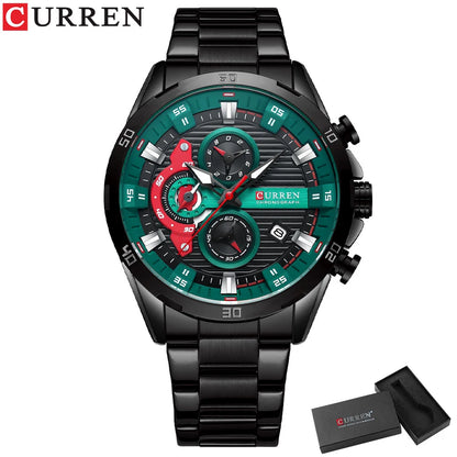Watches For Men CURREN Man WristWatch Waterproof Chronograph Men Watch Military Top Brand Luxury StainlessSteel Sport Male Clock