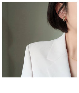 2025 New European and American Simple Metal Arc Earrings Are Small Accessories For Woman‘s Korean Fashion Jewelry Girls Students