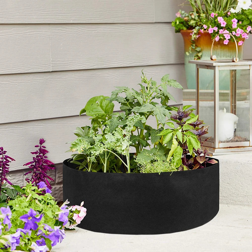 10/40/50/100 Gallons fabric garden raised bed round planting container grow bags fabric planter pot for plants nursery pot