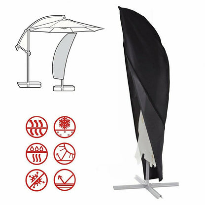 183-280cm Outdoor Patio Umbrella Waterproof Protective Cover with Zipper for Garden Cantilever Parasol Umbrellas Case