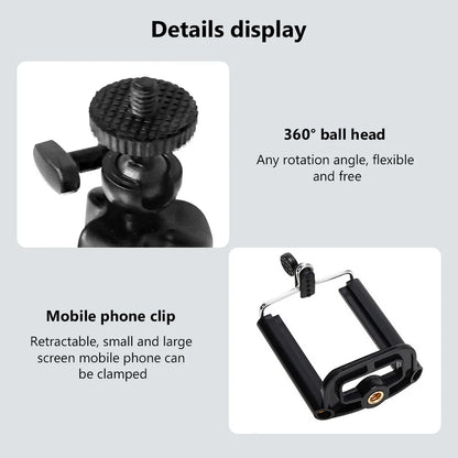 Camera Phone Tripod Portable Adjustable Stand Mount Holder Clip Bluetooth-compatible Remote Control For Cellphone Mobile Phone