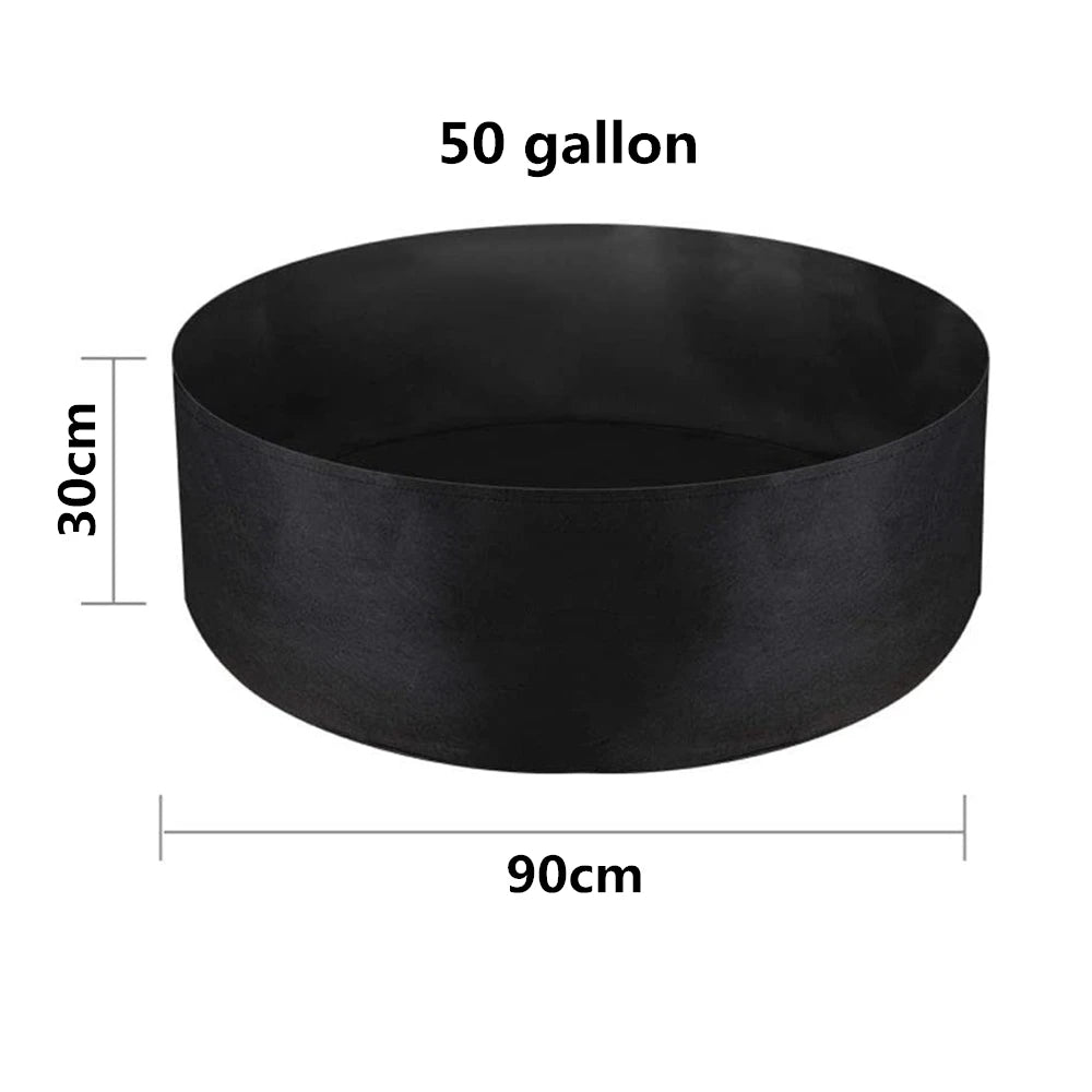 10/40/50/100 Gallons fabric garden raised bed round planting container grow bags fabric planter pot for plants nursery pot