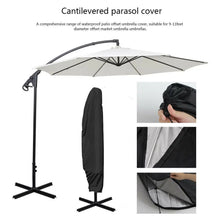 Load image into Gallery viewer, 183-280cm Outdoor Patio Umbrella Waterproof Protective Cover with Zipper for Garden Cantilever Parasol Umbrellas Case
