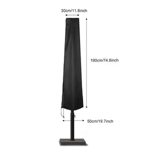 183-280cm Outdoor Patio Umbrella Waterproof Protective Cover with Zipper for Garden Cantilever Parasol Umbrellas Case
