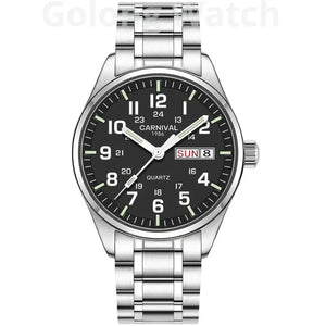 Luminous Watch Men 2020 CARNIVAL Mens Watches Top Brand Luxury Waterproof Sports Quartz Wristwatch Japan Movement Watch For Men