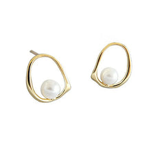 Load image into Gallery viewer, 925 Sterling Silver Earrings For Women Trendy Simple Circle Handmade Earring Jewelry Prevent Allergy Party Accessories
