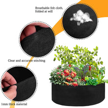 Load image into Gallery viewer, 10/40/50/100 Gallons fabric garden raised bed round planting container grow bags fabric planter pot for plants nursery pot
