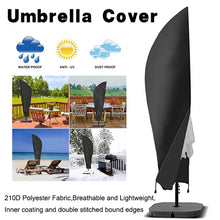 Load image into Gallery viewer, 183-280cm Outdoor Patio Umbrella Waterproof Protective Cover with Zipper for Garden Cantilever Parasol Umbrellas Case

