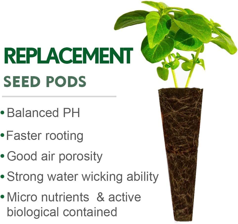 50Pcs Seed Grow Sponges Replacement Root Growth Sponges Seedling Starter Plugs Seed Starting Seed Pod Hydroponic Garden Planting