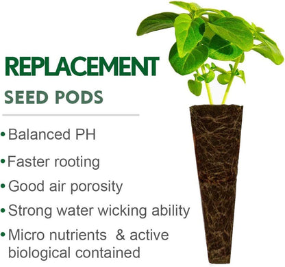 50Pcs Seed Grow Sponges Replacement Root Growth Sponges Seedling Starter Plugs Seed Starting Seed Pod Hydroponic Garden Planting