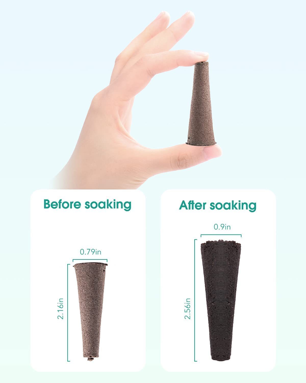 50Pcs Seed Grow Sponges Replacement Root Growth Sponges Seedling Starter Plugs Seed Starting Seed Pod Hydroponic Garden Planting