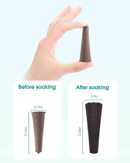 50Pcs Seed Grow Sponges Replacement Root Growth Sponges Seedling Starter Plugs Seed Starting Seed Pod Hydroponic Garden Planting