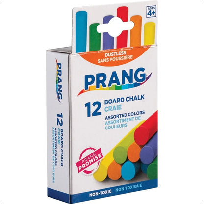 Board Chalk Assorted Colors 12 Count