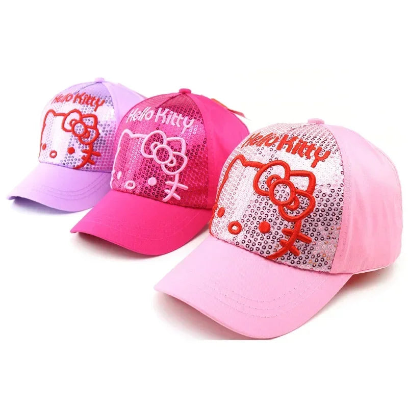 Hello Kitty Children Hat Gifts for Girls Baseball Cap Peaked Cap Sanrio Shading Sun Protection Summer Thin Section Cute Baby Hat