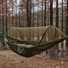 Load image into Gallery viewer, Outdoor Camping Hammock With Mosquito Net Lightweight Hanging Hammocks High Strength Parachute Fabric Hanging Bed Net 250x120cm
