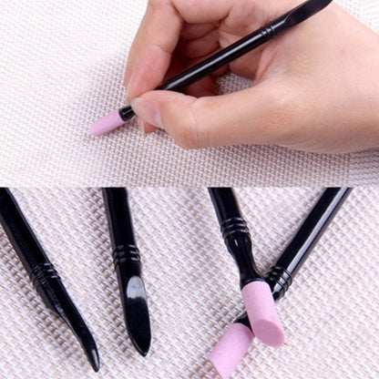 Nail Art New Double Headed Quartz Grinding Rod Engraving Grinding Pen Exfoliating and Rubbing Ongles Art Supplies