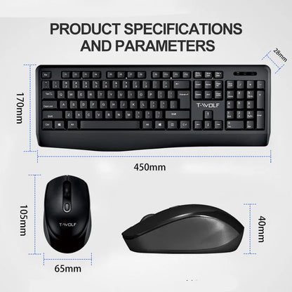 TF100 Wireless NEW Keyboard and Mouse Set Home Office Laptop Desktop Computer Monitoring Keyboard and Mouse Combo Kit