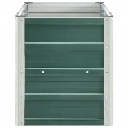 Garden Raised Bed Galvanized Steel 94.5x15.7x17.7 Green