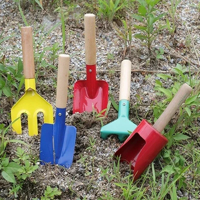 1/3/5/6Pcs Kids Gardening Tool Set Children Spoon Shovel Rake Trowel Fork Digging Toys Portable Safe Beach Sand Playing Tools