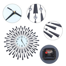 Load image into Gallery viewer, Modern Black Silent Wall Clock Battery Operated Non-Ticking for Bedroom Kitchen Office Home Decorative Crystal Clock Wall Decor
