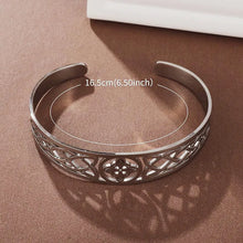 Load image into Gallery viewer, 3pcs/set Witch Knot Cuff Bracelet Stainless Steel Pagan Witchcraft Symbol Magic Knot Good Luck Amulet Bangls Celtic Knot Jewelry
