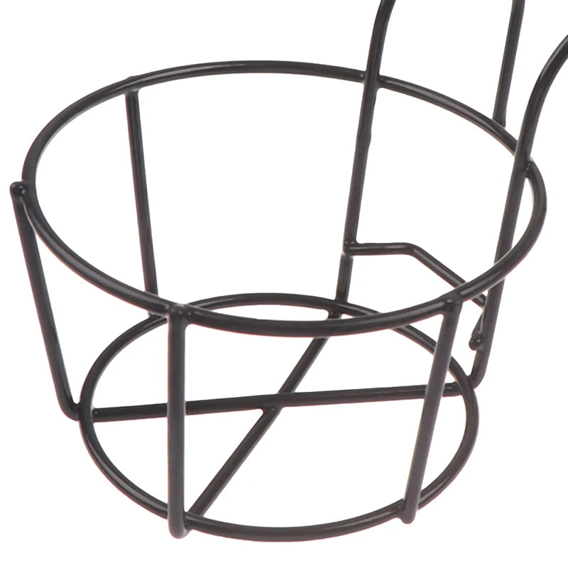 Garden Hanging Plant Iron Racks Balcony Round Flower Pot Rack Railing Fence