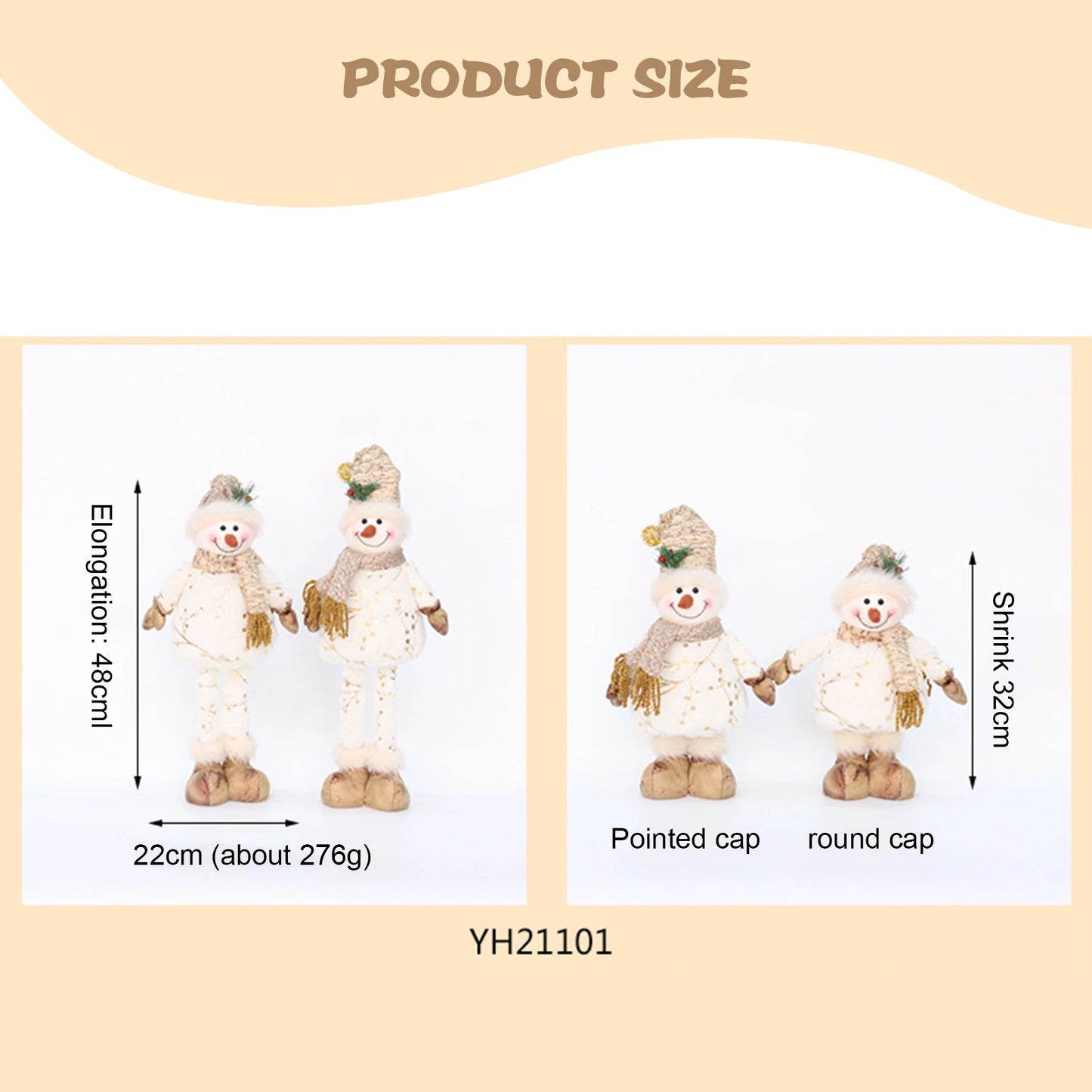 Christmas Snowman Plush Toys Full of Warm Atmosphere Stuffed Toy for Family Friend Neighbor Gifts