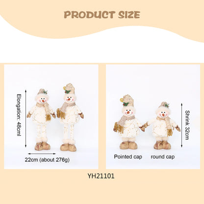 Christmas Snowman Plush Toys Full of Warm Atmosphere Stuffed Toy for Family Friend Neighbor Gifts