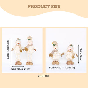 Christmas Snowman Plush Toys Full of Warm Atmosphere Stuffed Toy for Family Friend Neighbor Gifts
