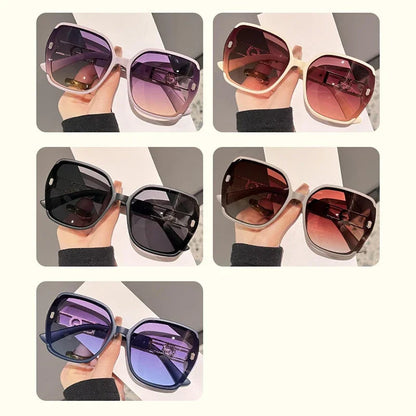 Sunglasses for Women High-end UV Resistant Sunglasses Large Frame Round Face Slim Sunscreen Sunglasses Fashion Accessories 2025
