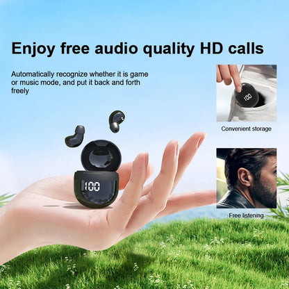 Black Invisible Mini Earbuds Wireless Bluetooth Low Profile Micro Smallest Tiny Discreet Hidden Earbuds Work Small Headphones