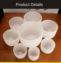 Load image into Gallery viewer, 8 Inch 432hz Singing Bowl with 2 Sticks Chakra Quartz Sound Bowls Yoga Meditation Instruments Nepal Crystal Bowls Sound Healing
