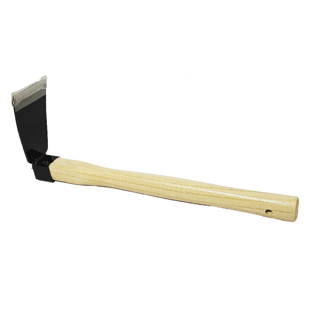 Garden Hand Rake Tool with Wooden Handle Dual-purpose Hoe Garden Hand Hoe & Tiller for Digging Weeding Gardening and Cultivating