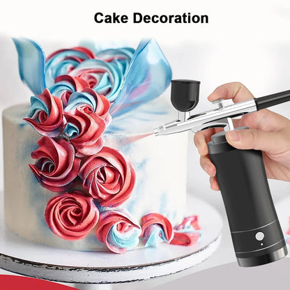 Nails Art Painting Airbrush With Compressor For Cake Decoration Makeup Manicure Nail Airbrush Portable Varnish Paint Sprayer Gun