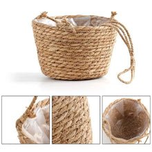 Load image into Gallery viewer, Garden Hanging Planter Macrame Plant Storage Basket Jute Rope Woven Indoor Outdoor Flower Pot Holder Plant Hangers Home Decor
