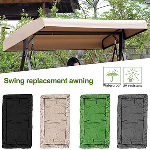Garden Swing Canopy Replacement Top Cover Tarp Waterproof Sun Protection for Outdoor UV Protection　waterproof awning sunshade