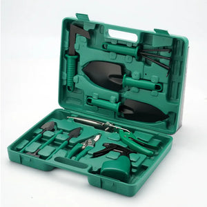 Garden tool set, gardening gift 10 pieces of plant hand tool set, suitable for women and men gardeners
